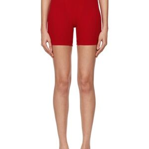 SKIMS Red Bike Shorts Streamlined Fit